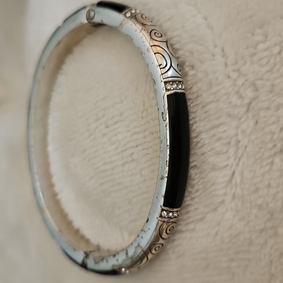 BRIGHTON Wiltern Two-tone Scroll Magnetic Clamper Bangle Bracelet - Picture 2 of 11